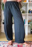 Lagen Relaxed Barrel Pant Black